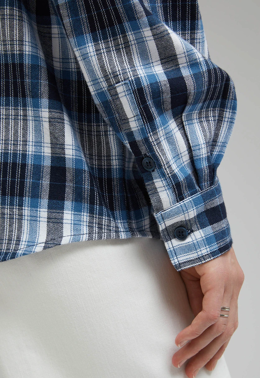 Рубашка из хлопковой фланели в клетку, Модель FAF110103, Фото №5