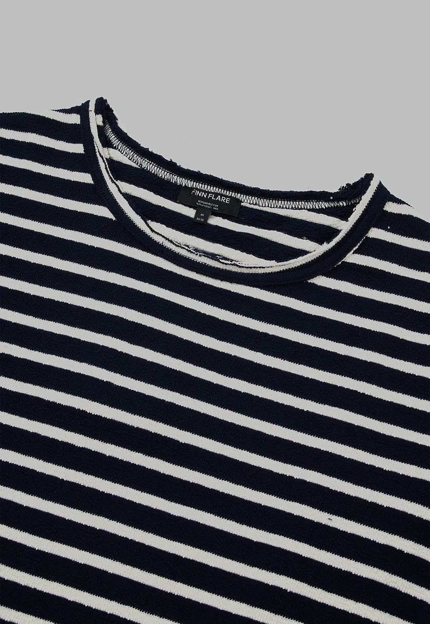 Лонгслив из хлопка в полоску, Модель FAF110129, Фото №5