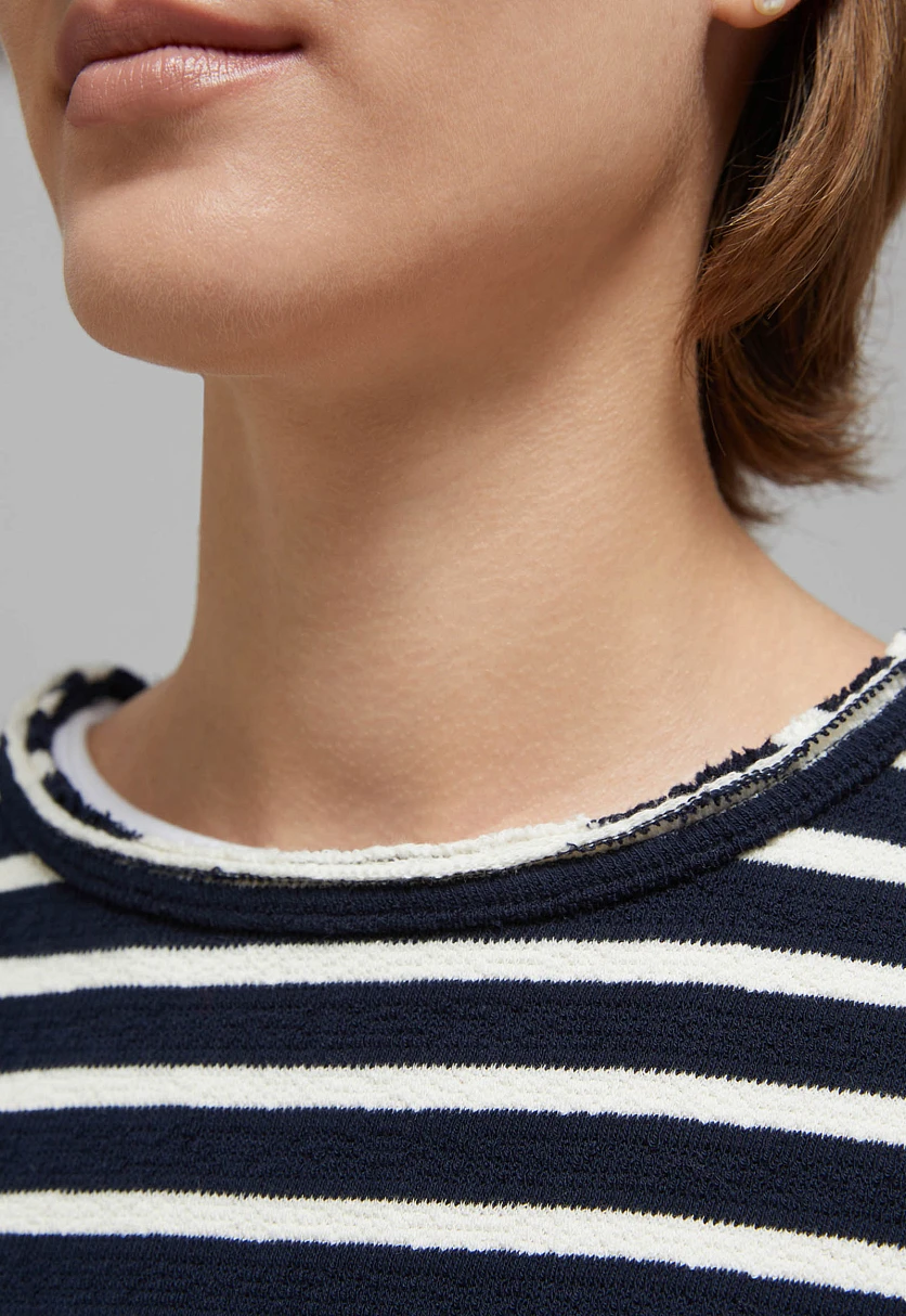 Лонгслив из хлопка в полоску, Модель FAF110129, Фото №8