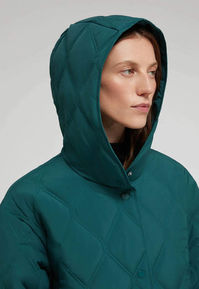 Утепленное пальто с капюшоном, Модель FAF110136, Фото №8