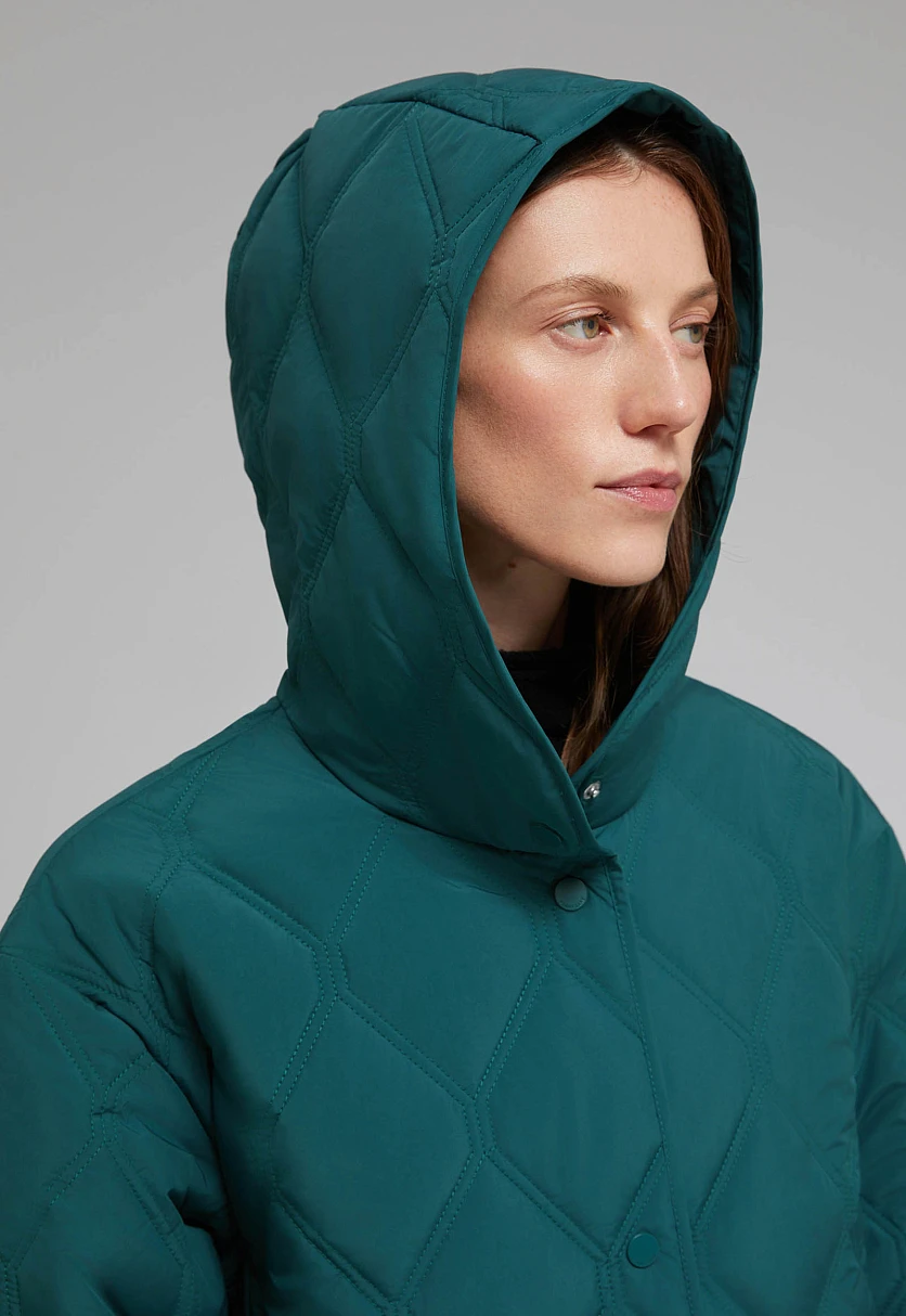 Утепленное пальто с капюшоном, Модель FAF110136, Фото №8