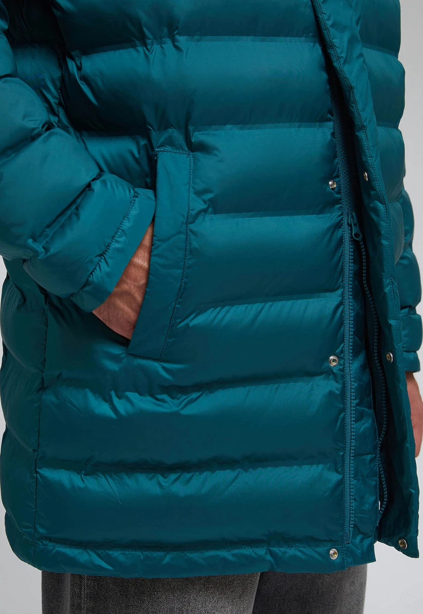 Утепленное полупальто с капюшоном, Модель FAF21017, Фото №5