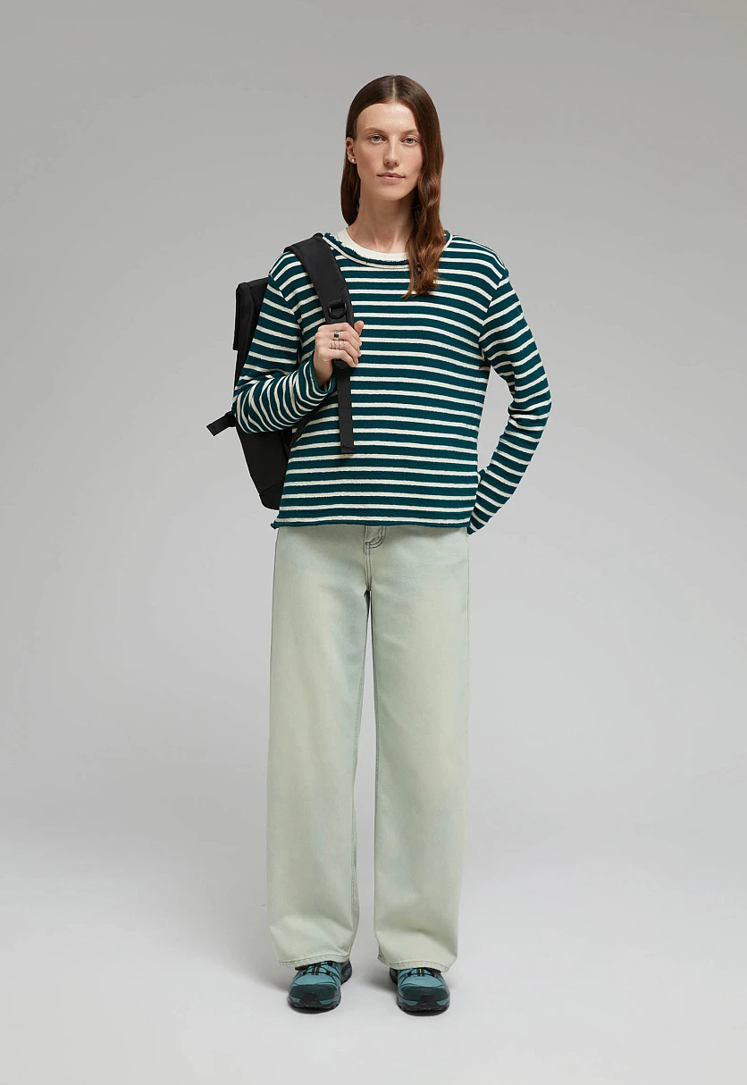 Лонгслив из хлопка в полоску, Модель FAF110129, Фото №1