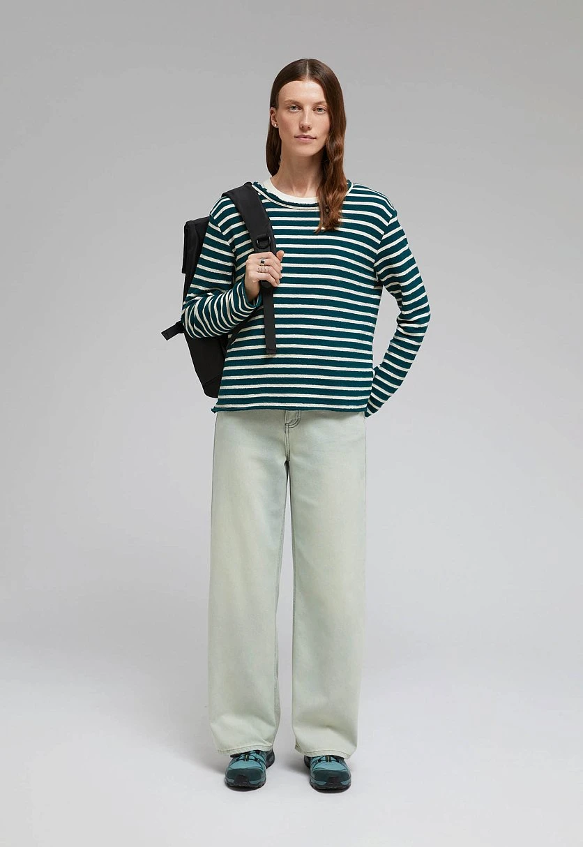 Лонгслив из хлопка в полоску, Модель FAF110129, Фото №1