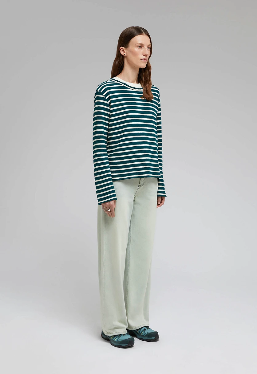 Лонгслив из хлопка в полоску, Модель FAF110129, Фото №3