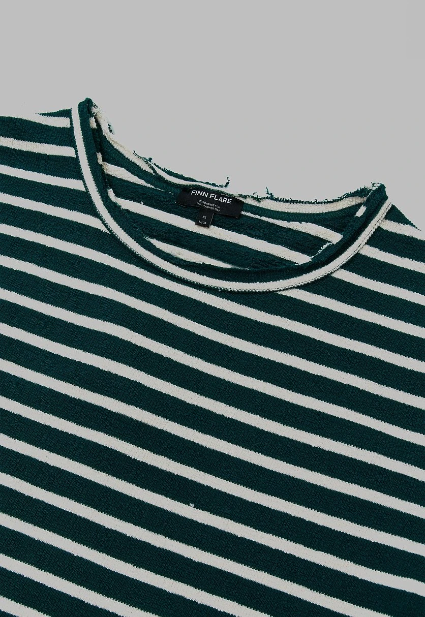 Лонгслив из хлопка в полоску, Модель FAF110129, Фото №5