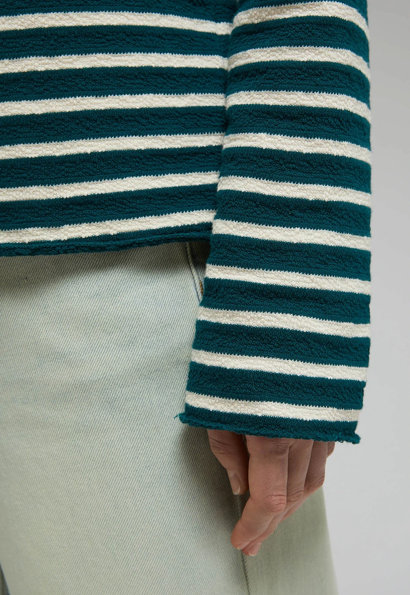 Лонгслив из хлопка в полоску, Модель FAF110129, Фото №6