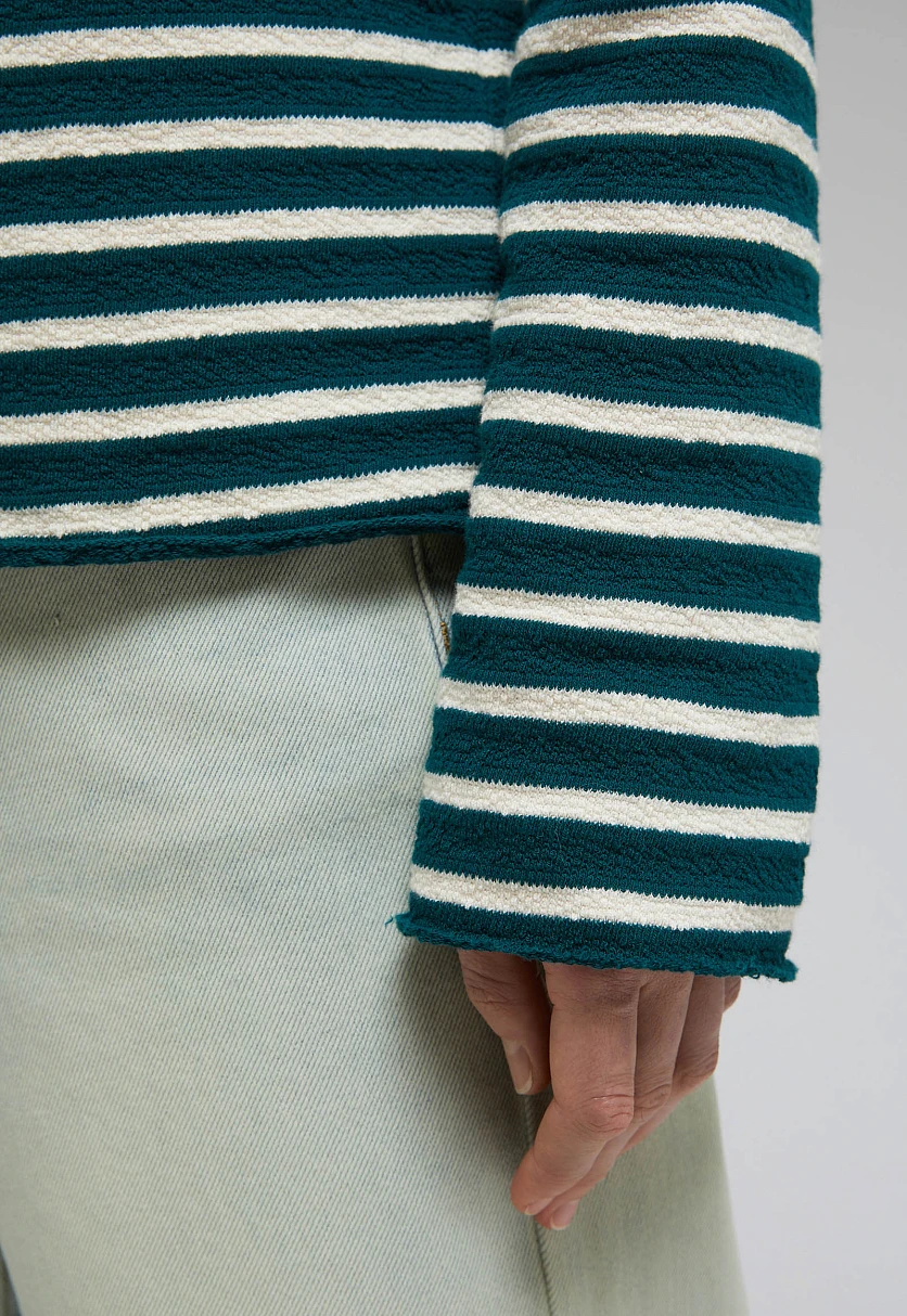 Лонгслив из хлопка в полоску, Модель FAF110129, Фото №6