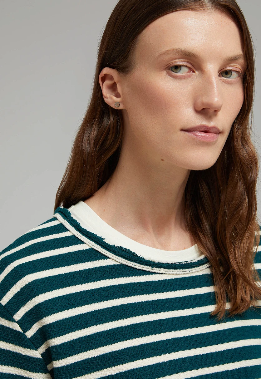 Лонгслив из хлопка в полоску, Модель FAF110129, Фото №8