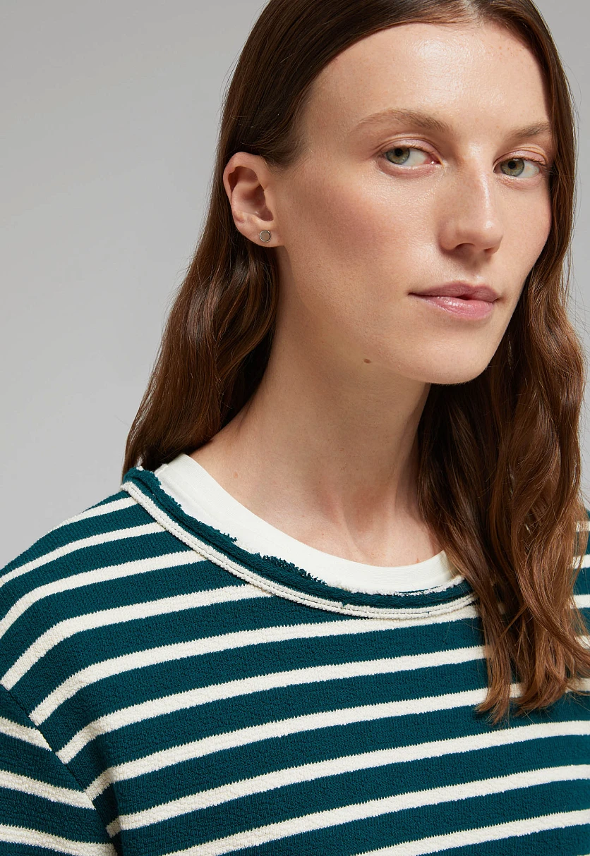 Лонгслив из хлопка в полоску, Модель FAF110129, Фото №8