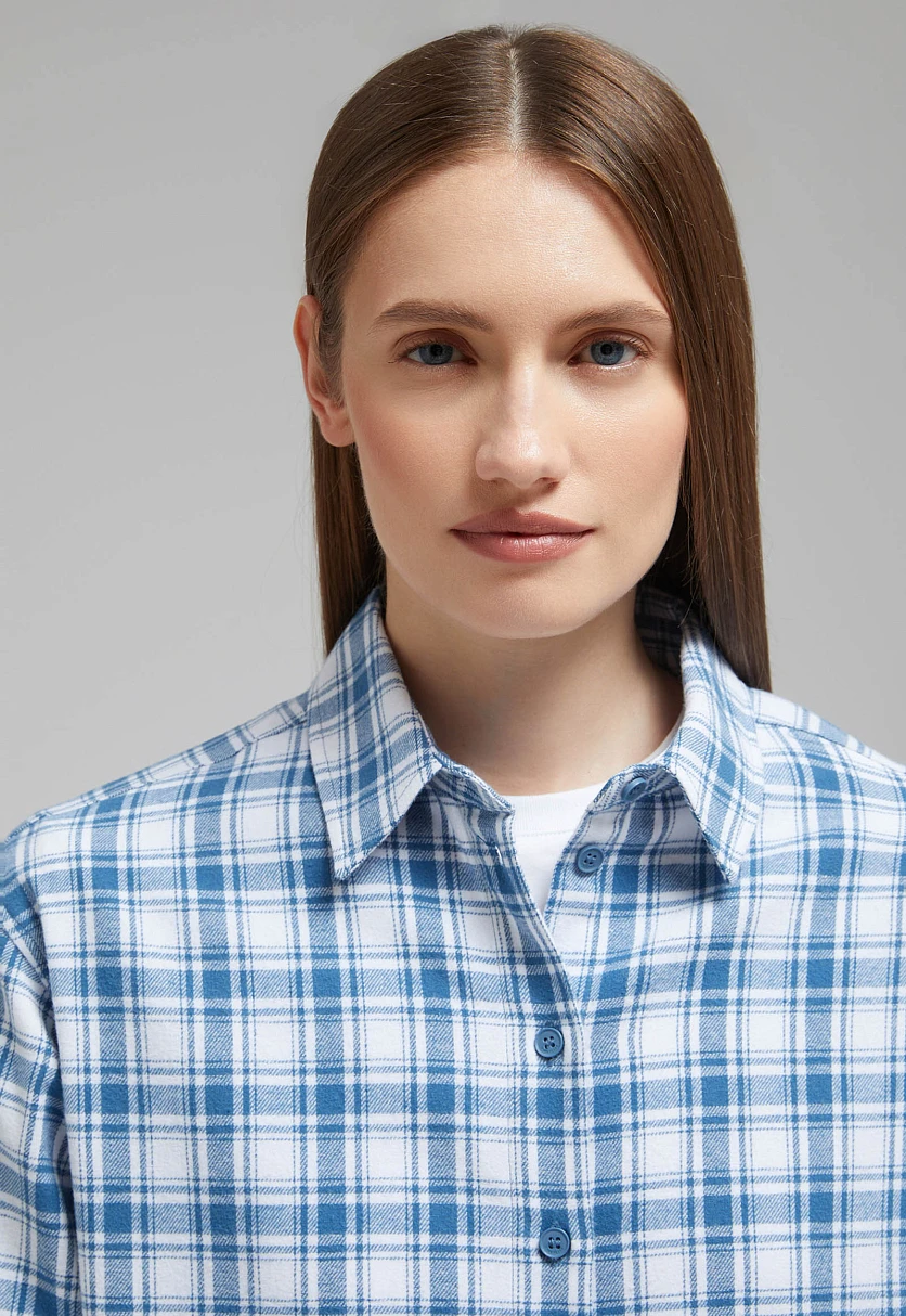 Рубашка из 100% хлопка в клетку, Модель FAE110190, Фото №8