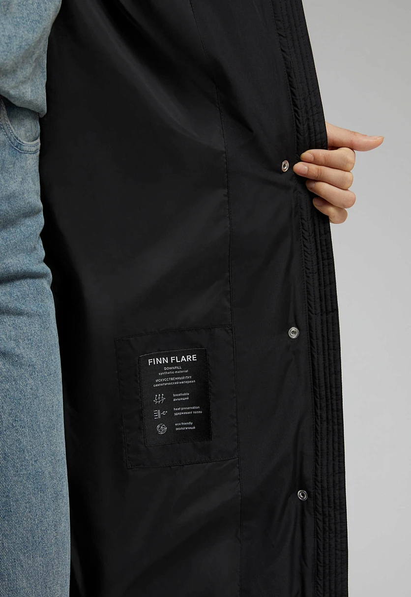 Утепленное пальто с капюшоном, Модель FAF11007, Фото №12