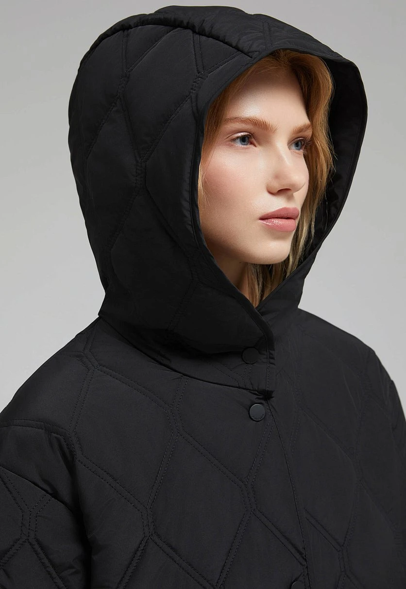 Утепленное пальто с капюшоном, Модель FAF110136, Фото №8