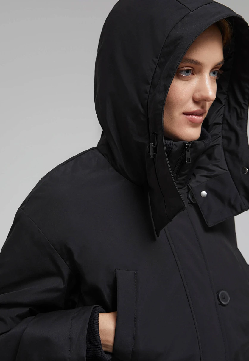 Утепленное пальто с капюшоном, Модель FAF110139, Фото №8