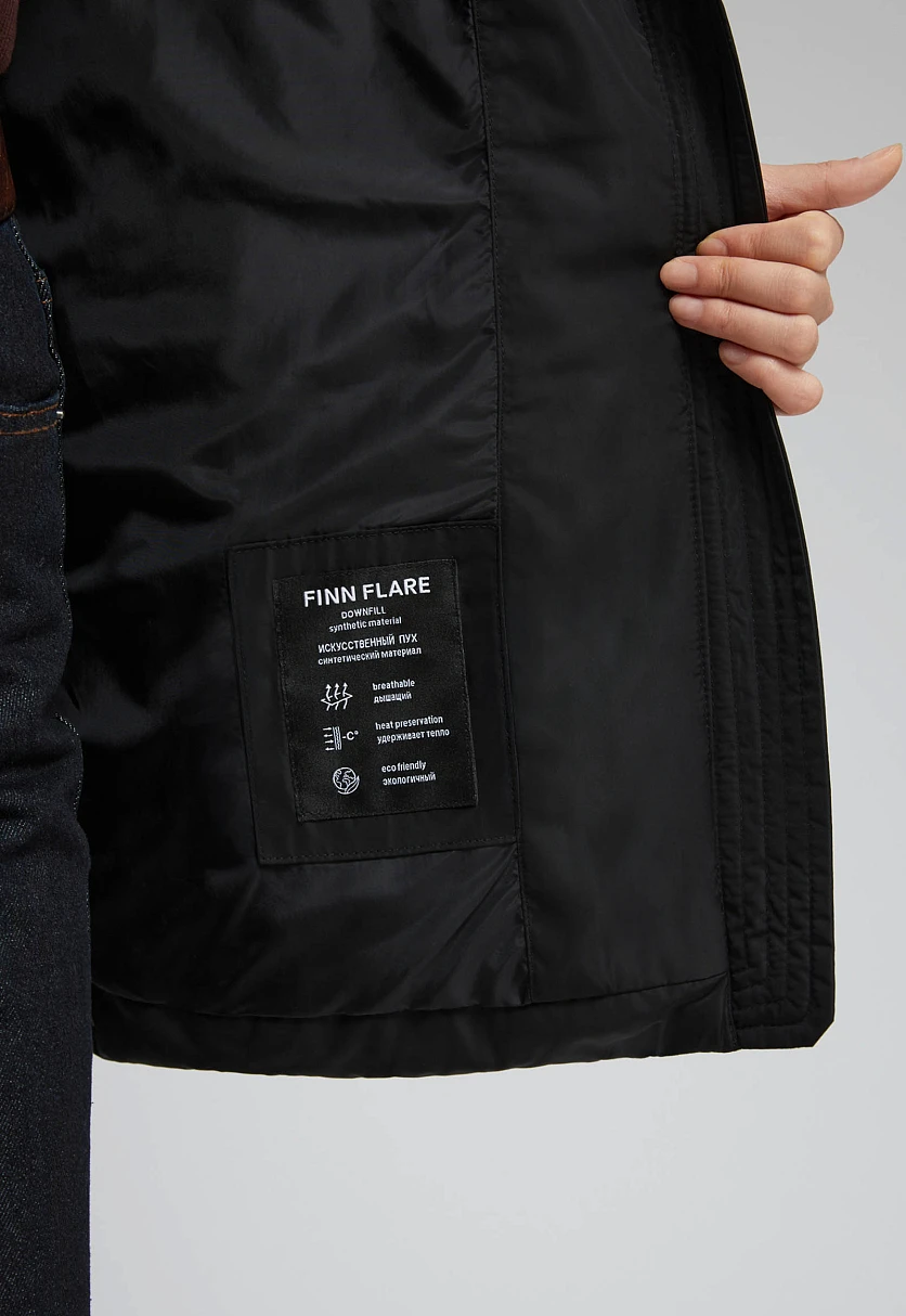 Утепленная куртка с капюшоном, Модель FAF11044, Фото №11