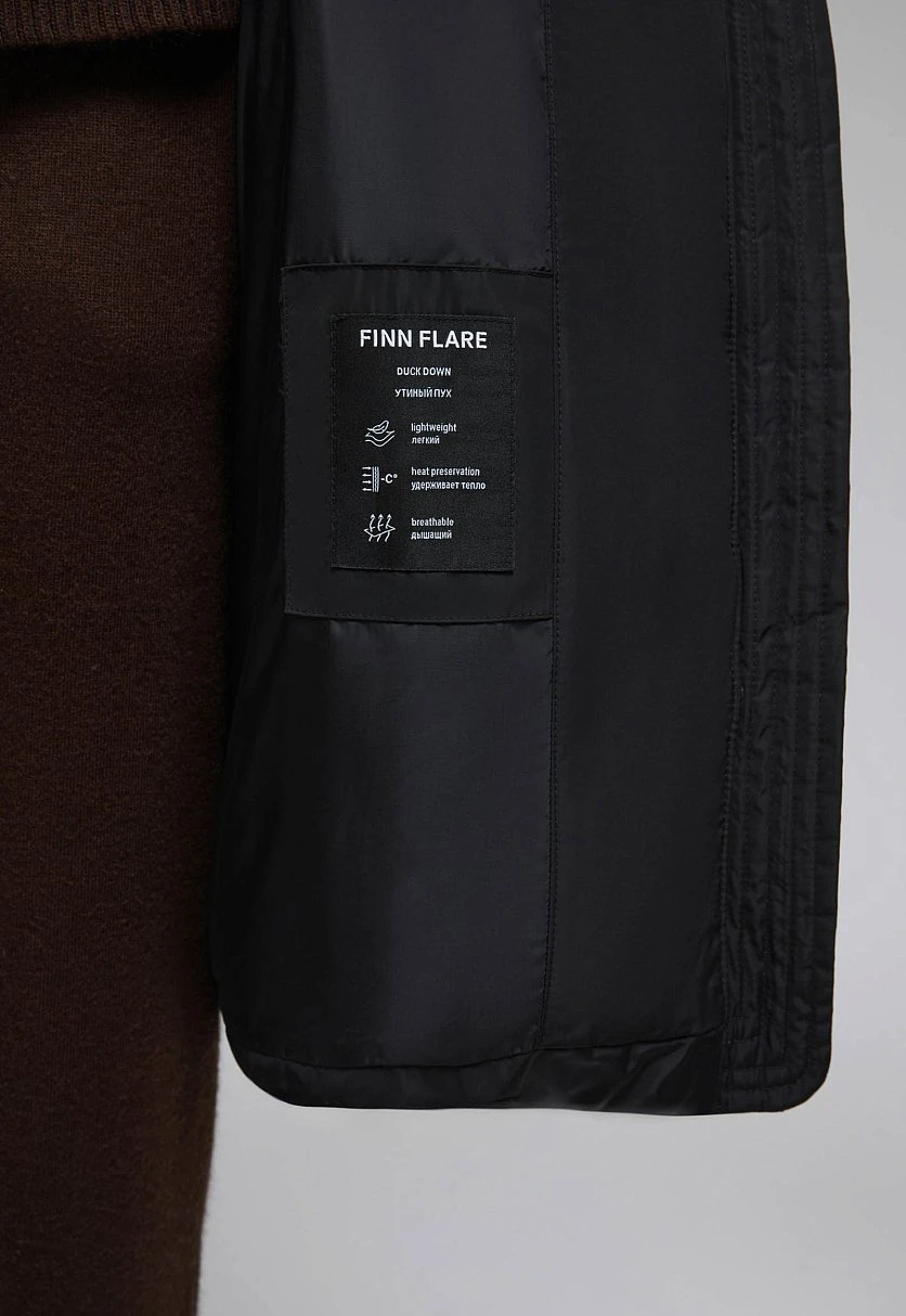 Длинный пуховик с натуральным пухом, Модель FAF11045, Фото №11