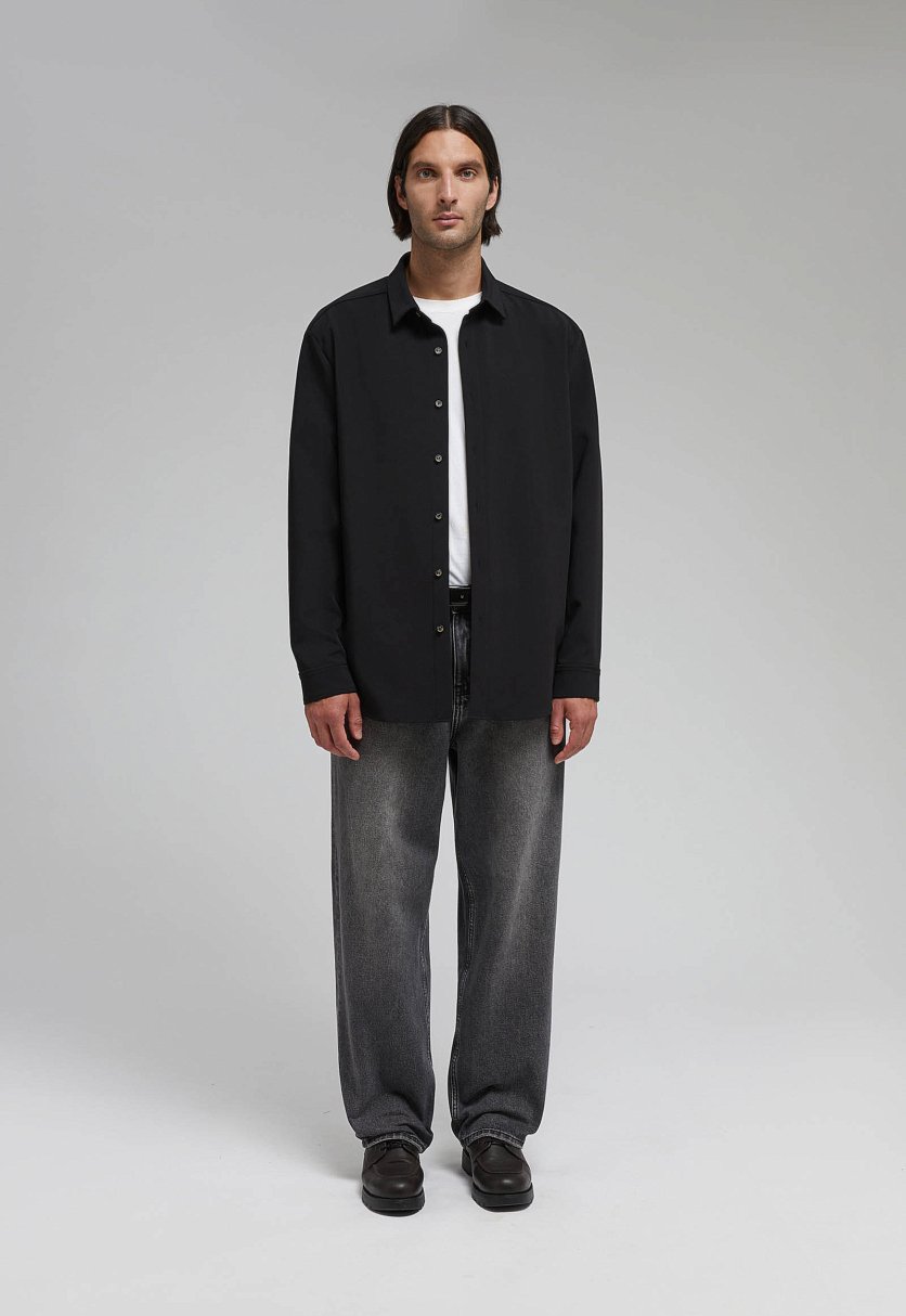 Рубашка прямого кроя с вискозой