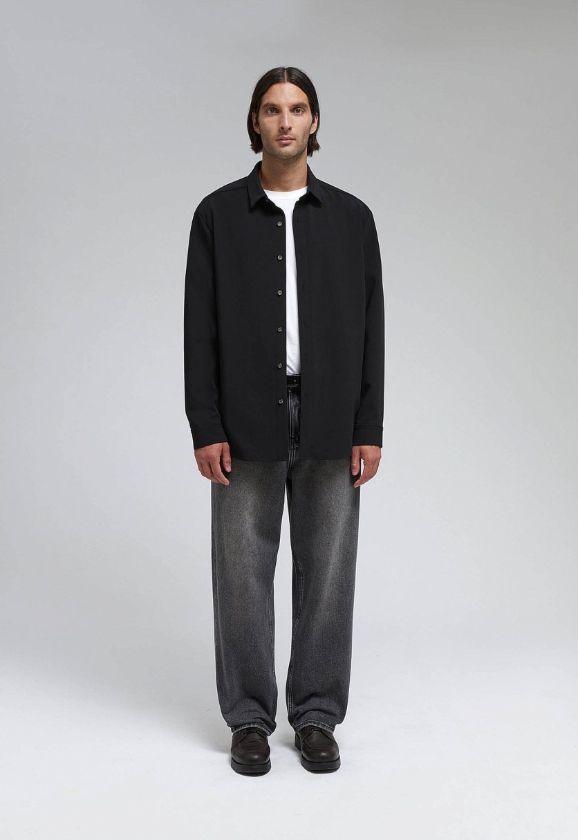 Рубашка прямого кроя с вискозой