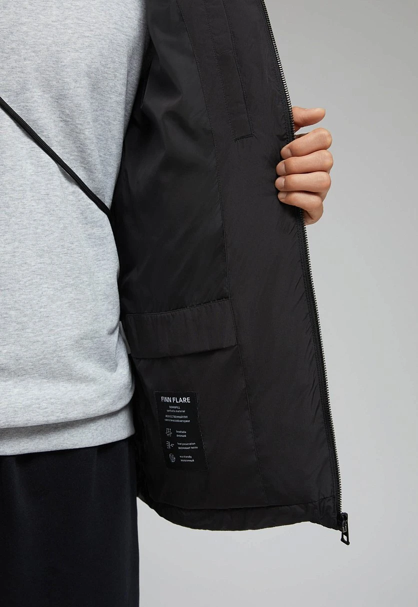 Утепленная куртка с воротником-стойкой, Модель FAF21067, Фото №8