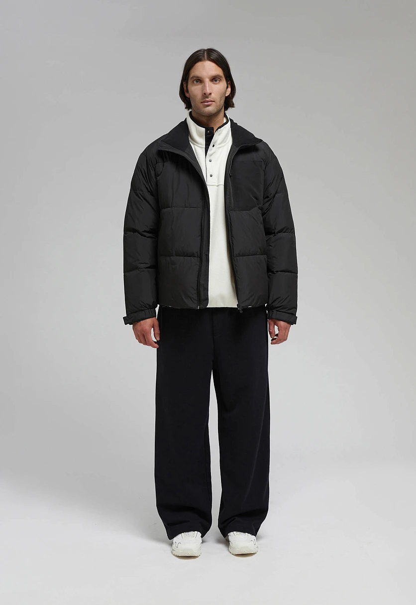 Стеганый пуховик с натуральным пухом Черный FAF21096Купить в интернет-магазине FINN FLARE, предосмотр фото №1 Стеганый пуховик с натуральным пухом, Модель FAF21096, Фото №1