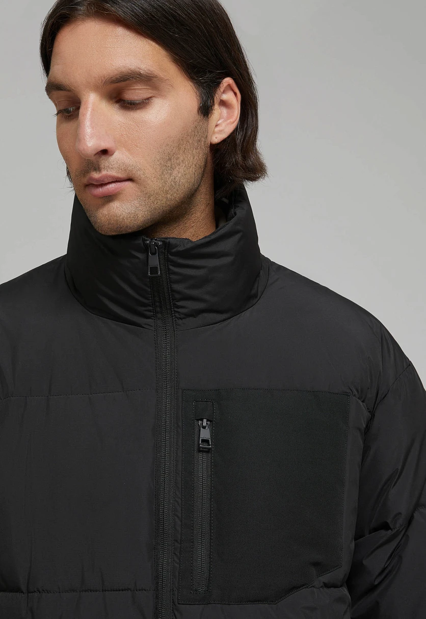 Стеганый пуховик с натуральным пухом Черный FAF21096Купить в интернет-магазине FINN FLARE, предосмотр фото №8 Стеганый пуховик с натуральным пухом, Модель FAF21096, Фото №8