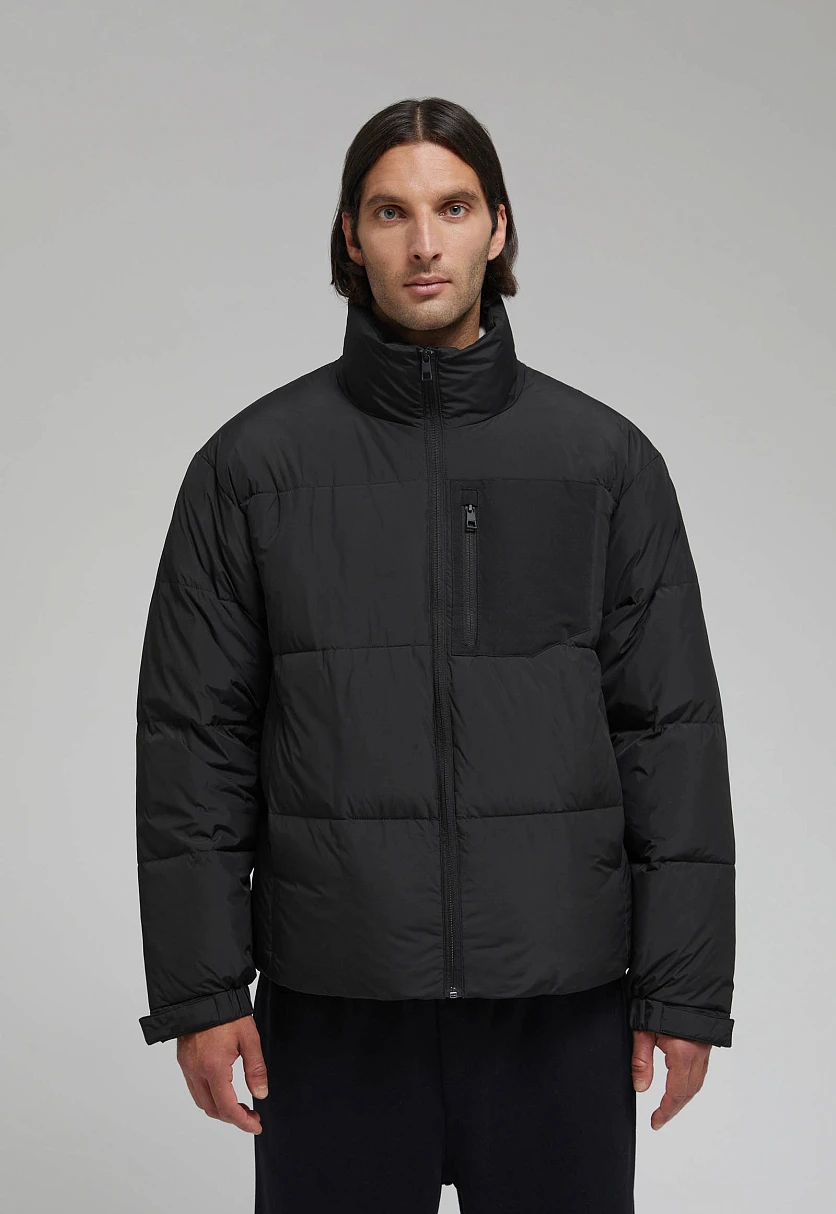 Стеганый пуховик с натуральным пухом Черный FAF21096Купить в интернет-магазине FINN FLARE, предосмотр фото №9 Стеганый пуховик с натуральным пухом, Модель FAF21096, Фото №9