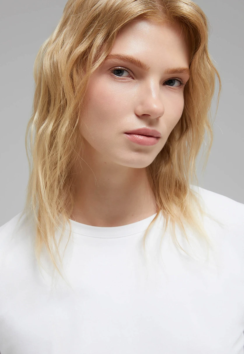 Футболка приталенного кроя из хлопка, Модель FAF110141, Фото №8