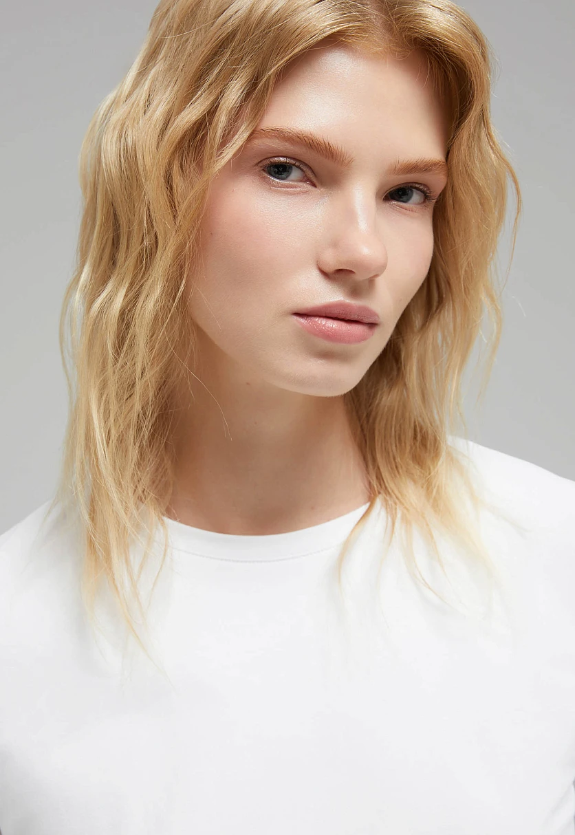 Футболка приталенного кроя из хлопка, Модель FAF110141, Фото №8