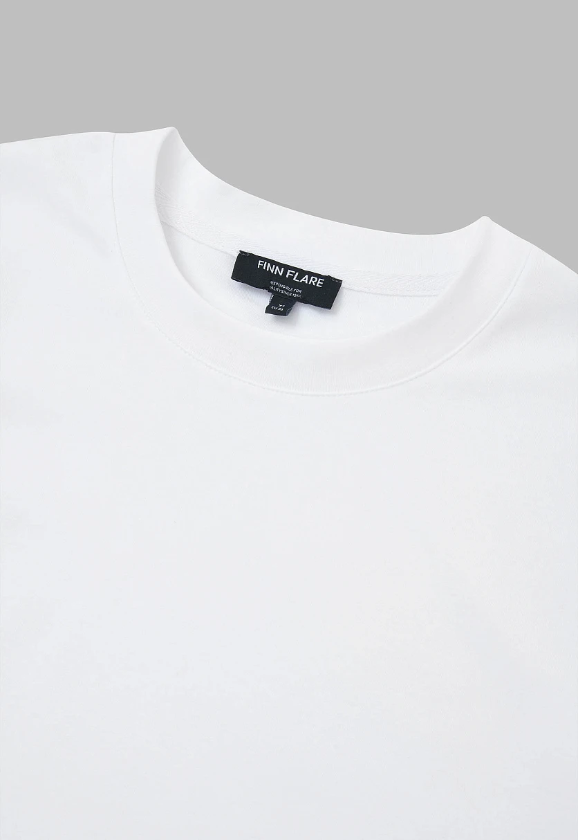 Футболка свободного кроя из хлопка, Модель FAF110142, Фото №5