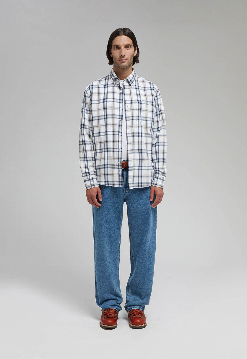 Рубашка из хлопковой фланели в клетку Рубашка из хлопковой фланели в клетку