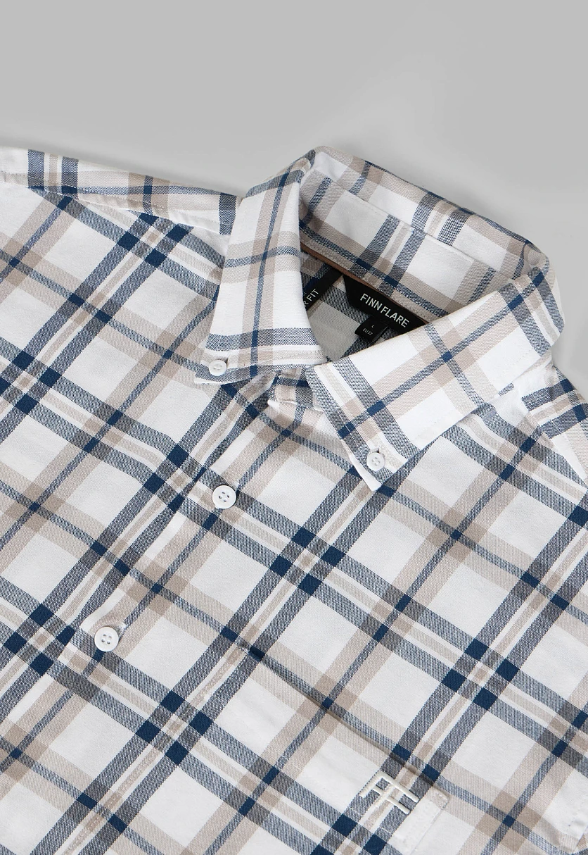 Рубашка из хлопковой фланели в клетку, Модель FAF21041, Фото №6