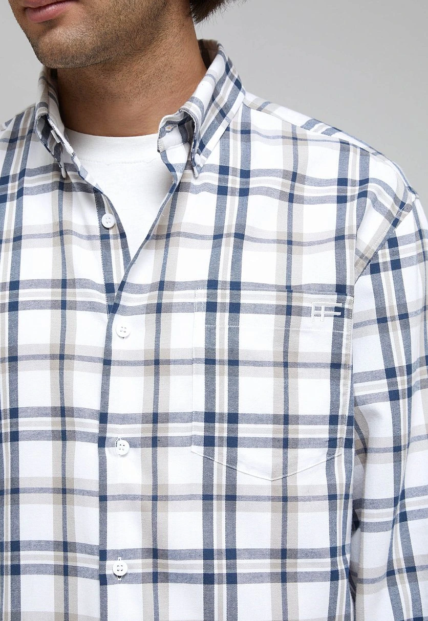 Рубашка из хлопковой фланели в клетку, Модель FAF21041, Фото №8