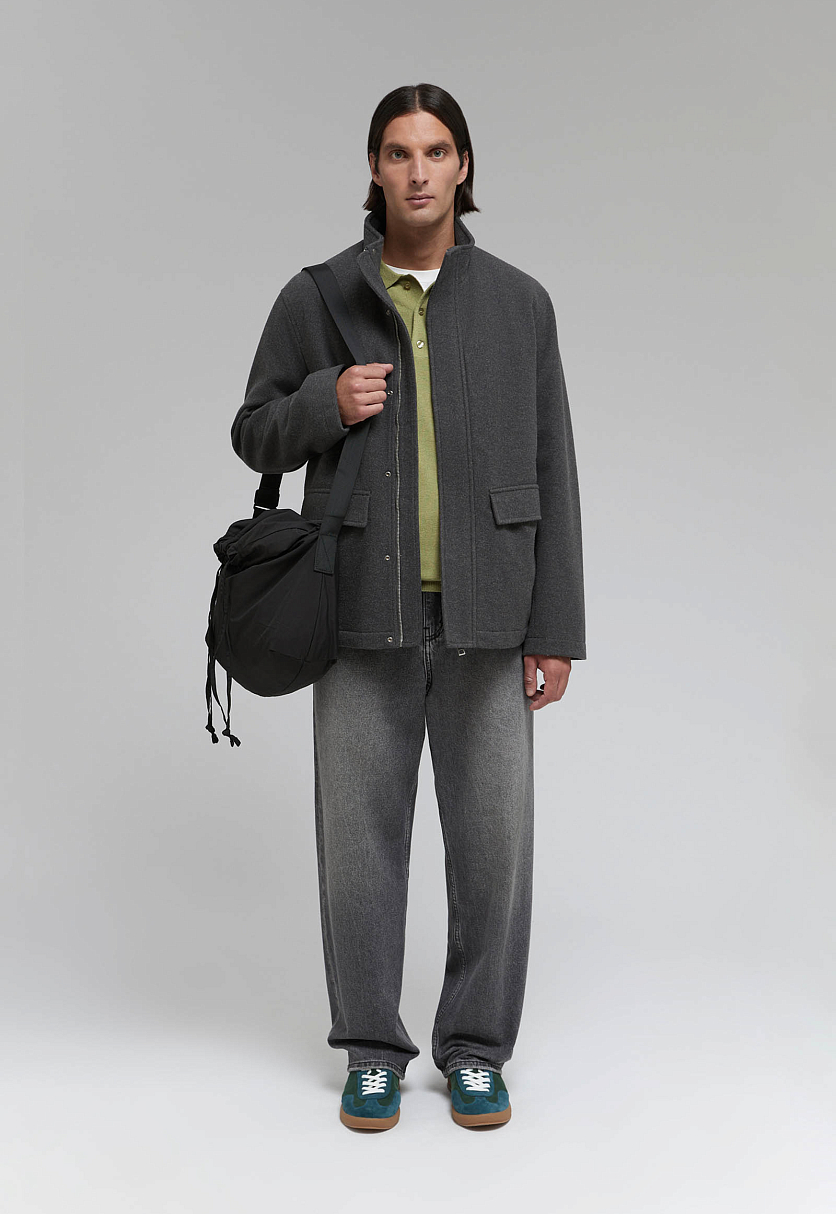 Утепленная куртка с воротником-стойкой