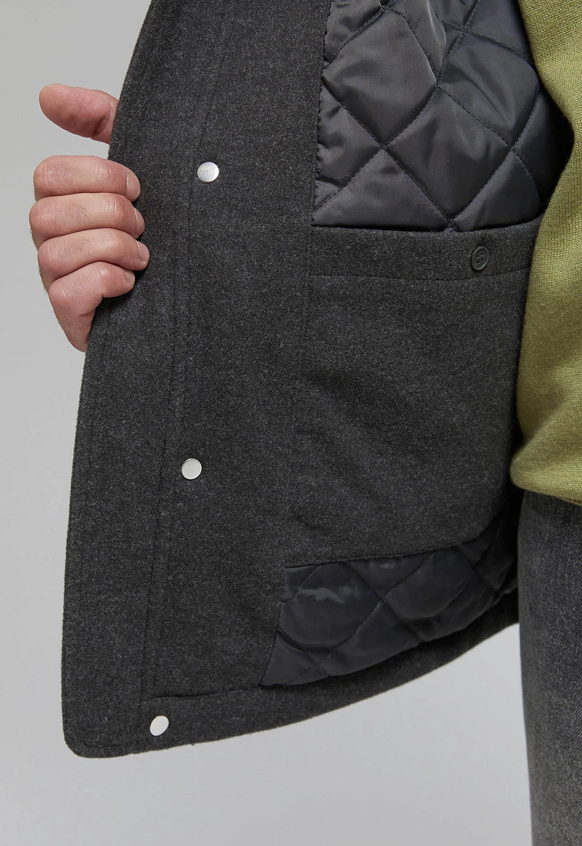 Утепленная куртка с воротником-стойкой, Модель FAF21024, Фото №9