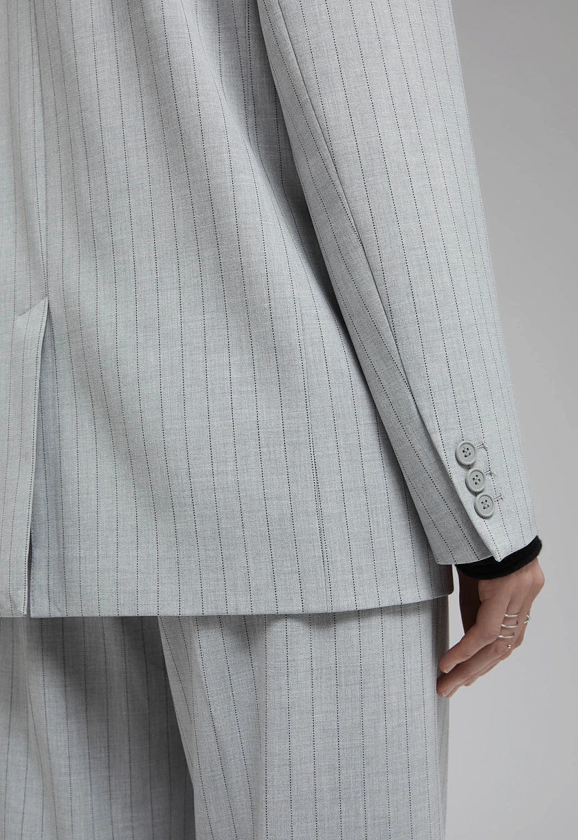 Однобортный жакет в полоску, Модель FAF11079, Фото №6