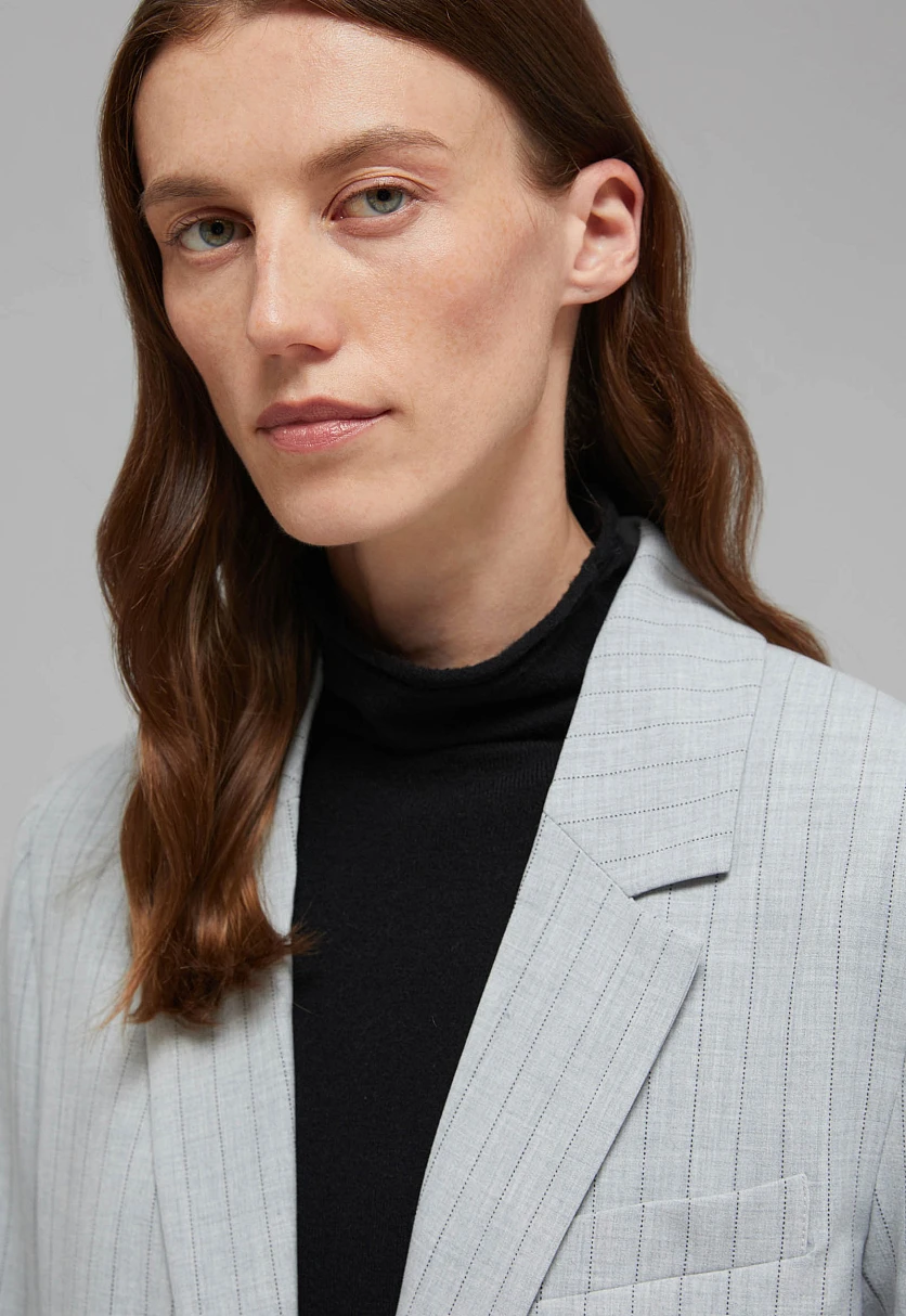 Однобортный жакет в полоску, Модель FAF11079, Фото №9