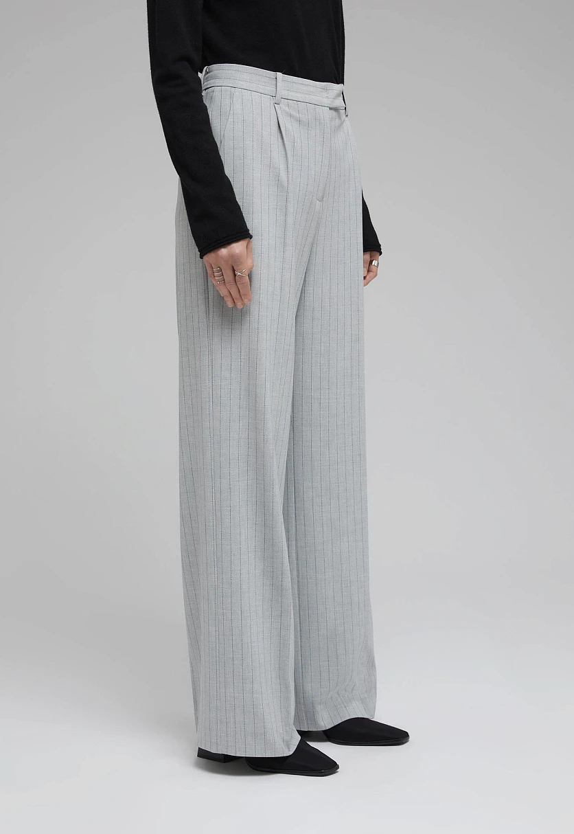 Прямые брюки в полоску, Модель FAF11080, Фото №10