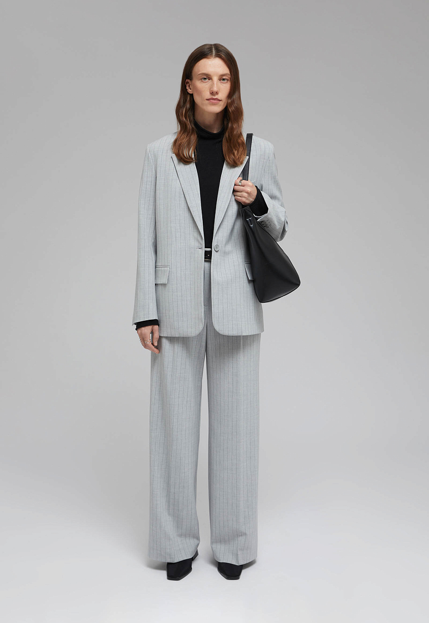 Прямые брюки в полоску