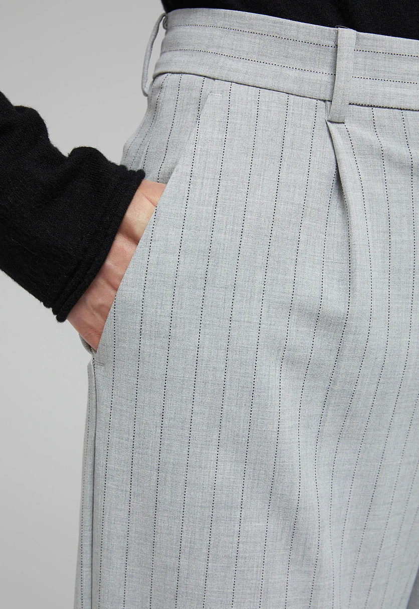 Прямые брюки в полоску, Модель FAF11080, Фото №6