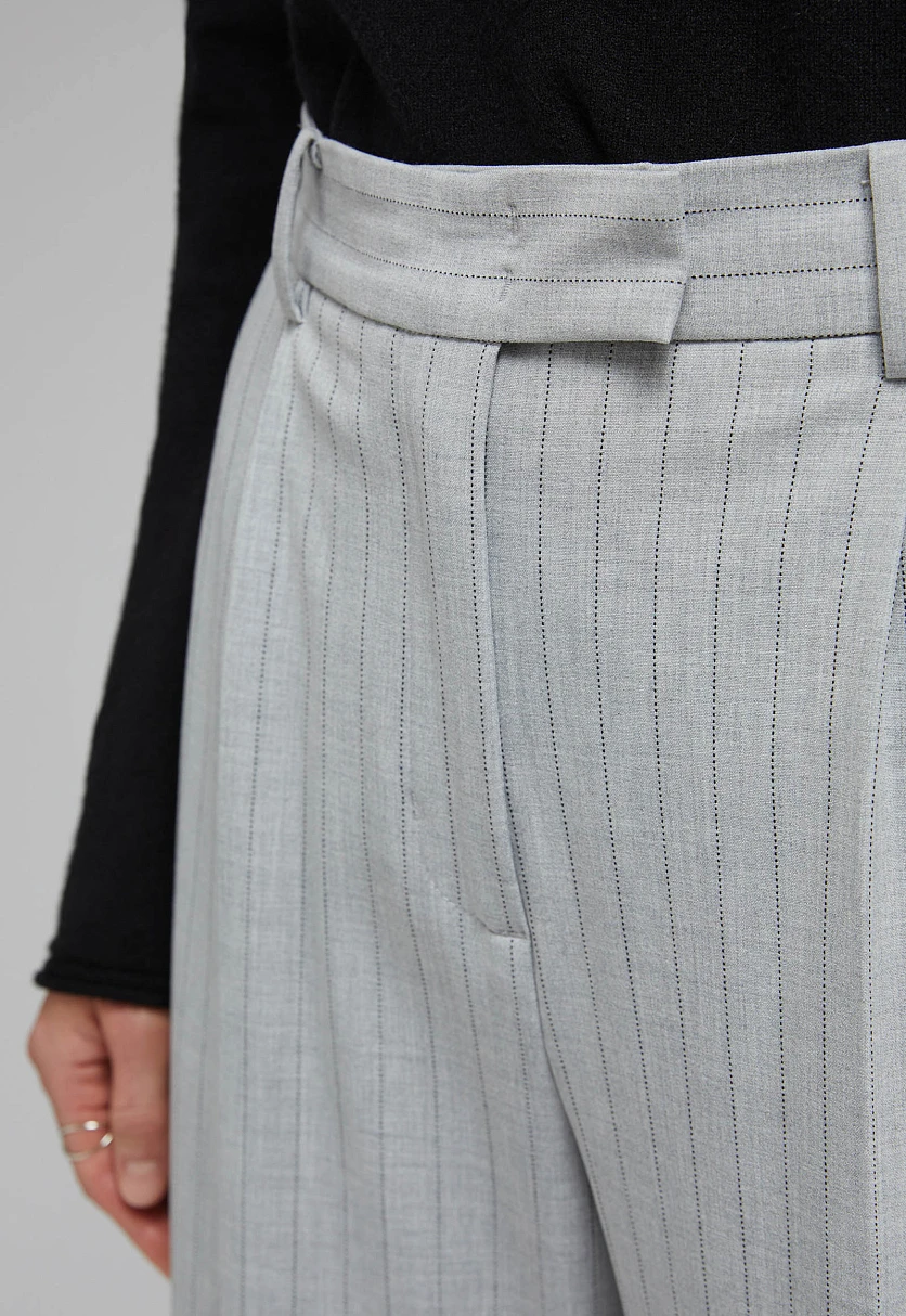 Прямые брюки в полоску, Модель FAF11080, Фото №8