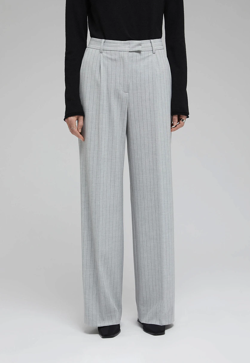 Прямые брюки в полоску, Модель FAF11080, Фото №9