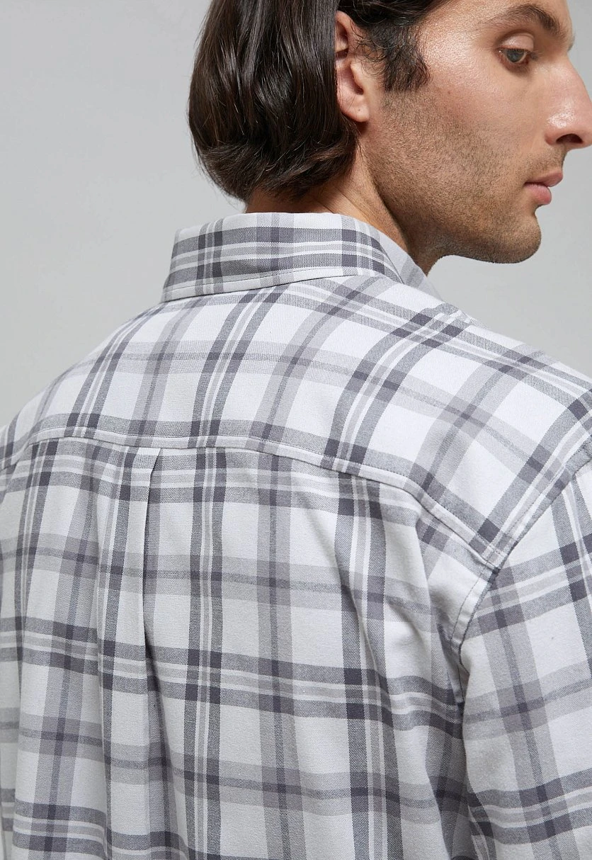 Рубашка из хлопковой фланели в клетку, Модель FAF21041, Фото №9