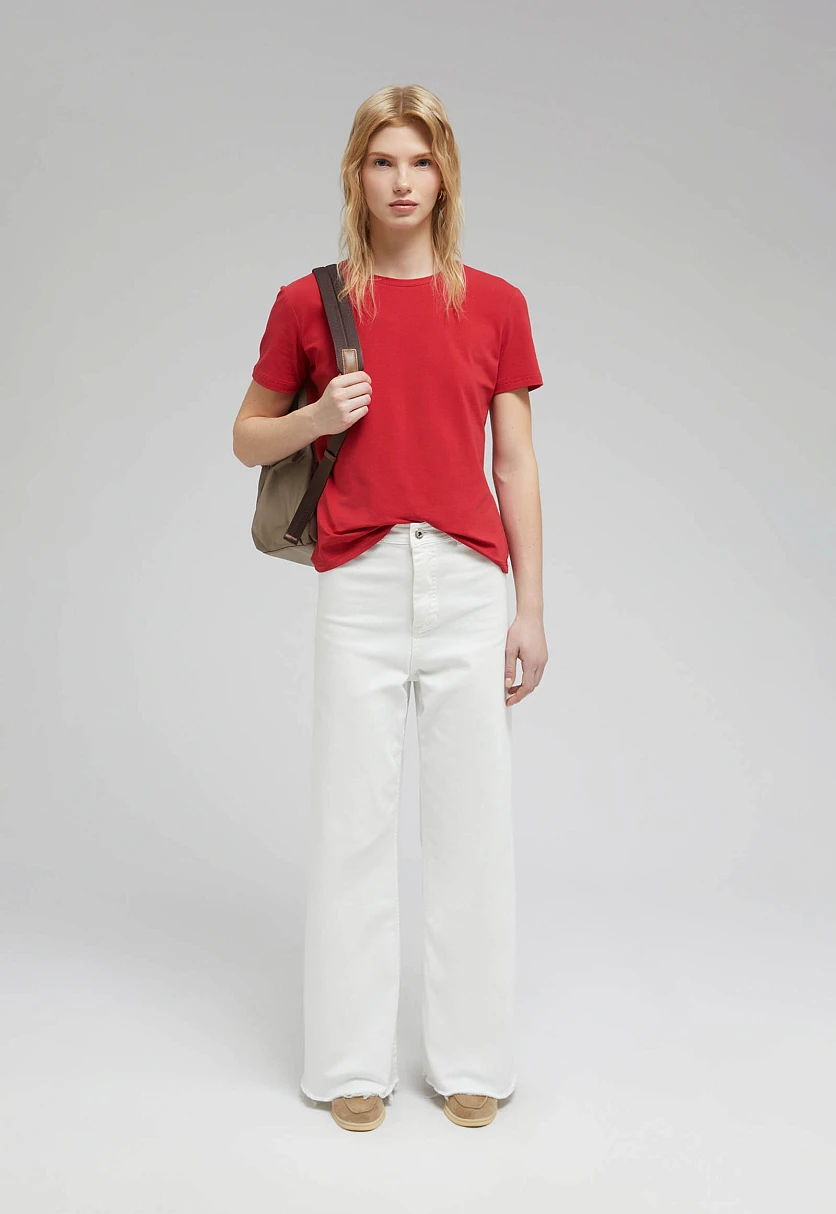 Футболка приталенного кроя из хлопка, Модель FAF110141, Фото №1