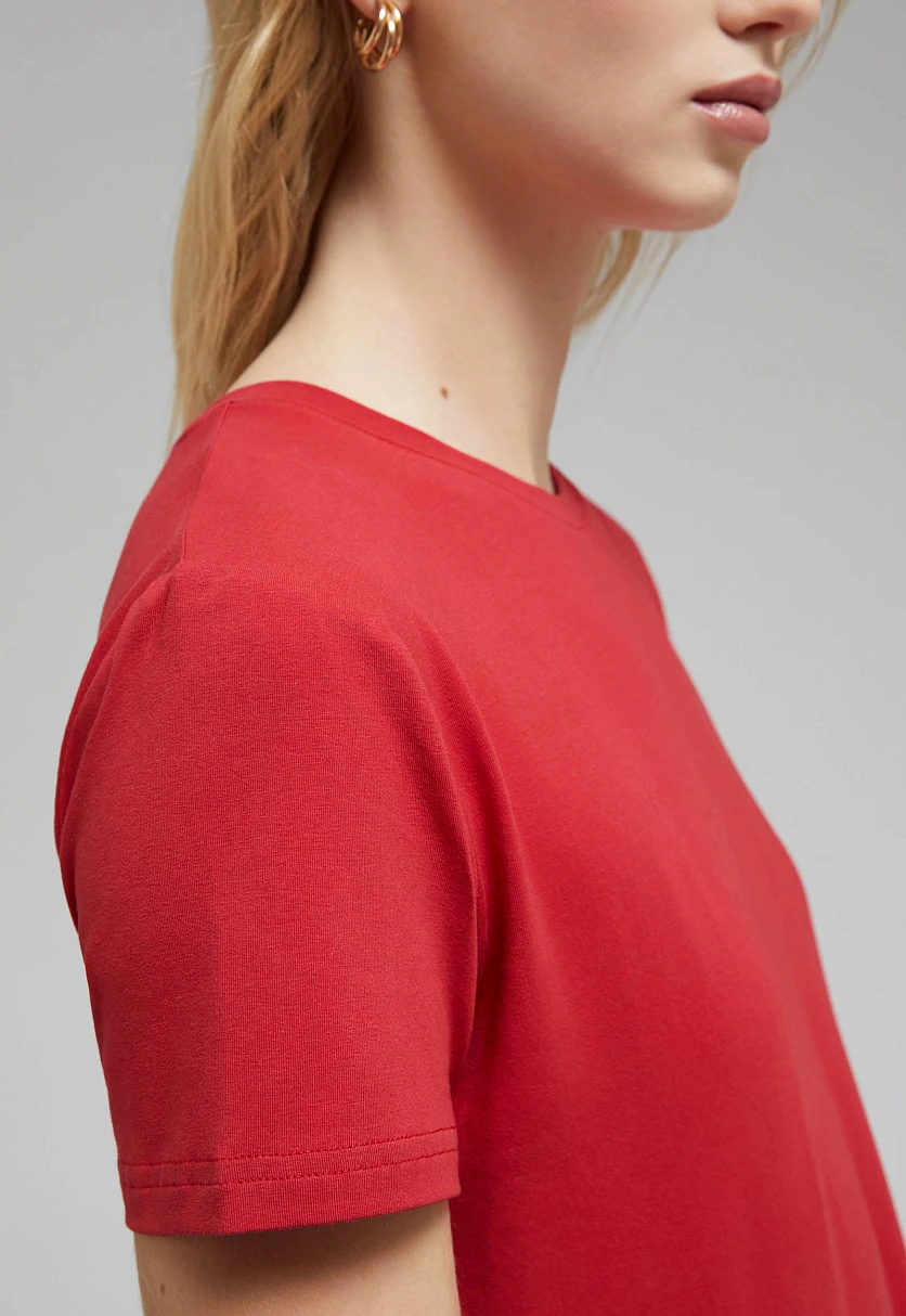 Футболка приталенного кроя из хлопка, Модель FAF110141, Фото №6