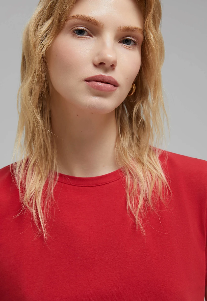 Футболка приталенного кроя из хлопка, Модель FAF110141, Фото №8