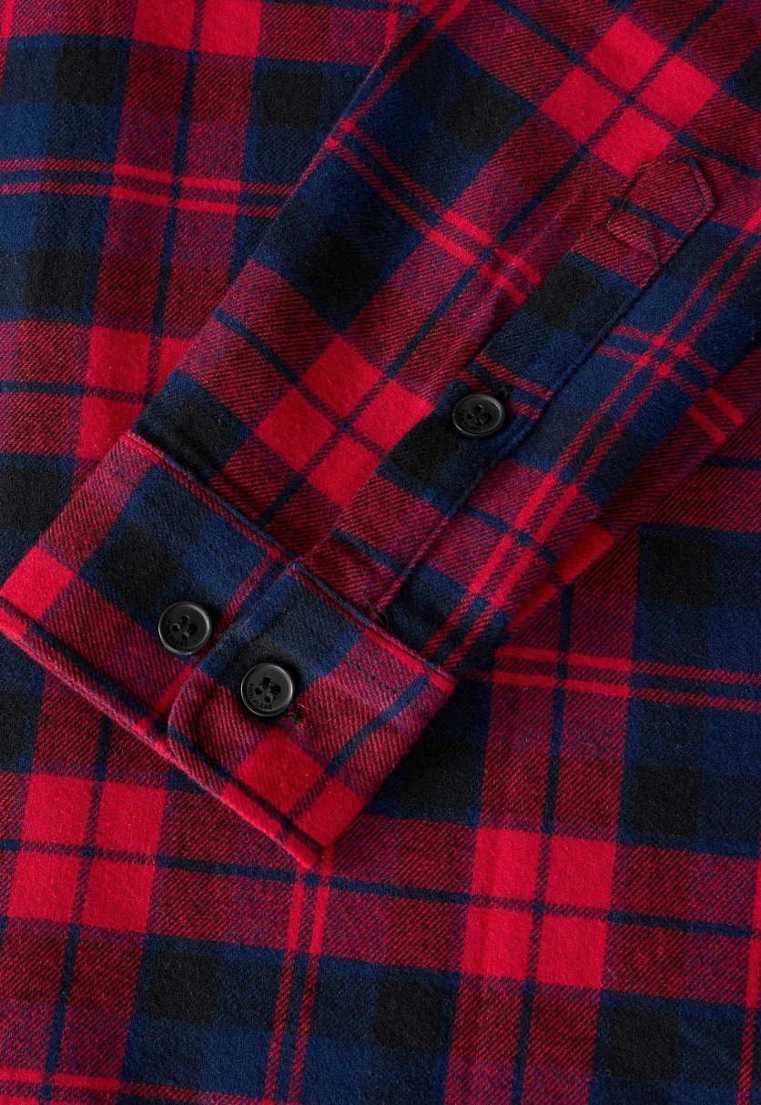 Рубашка оверсайз из хлопковой фланели, Модель FAF110102, Фото №7