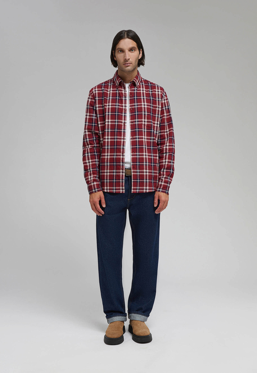 Рубашка из хлопковой фланели в клетку