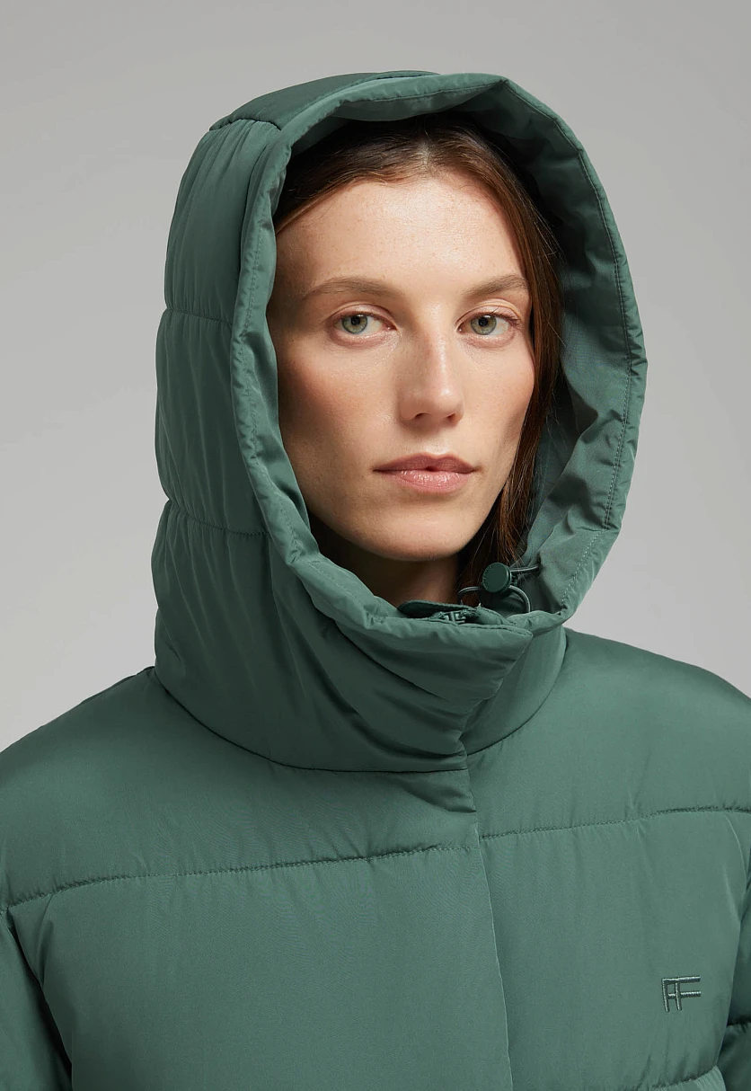 Утепленное пальто с капюшоном, Модель FAF11007, Фото №9