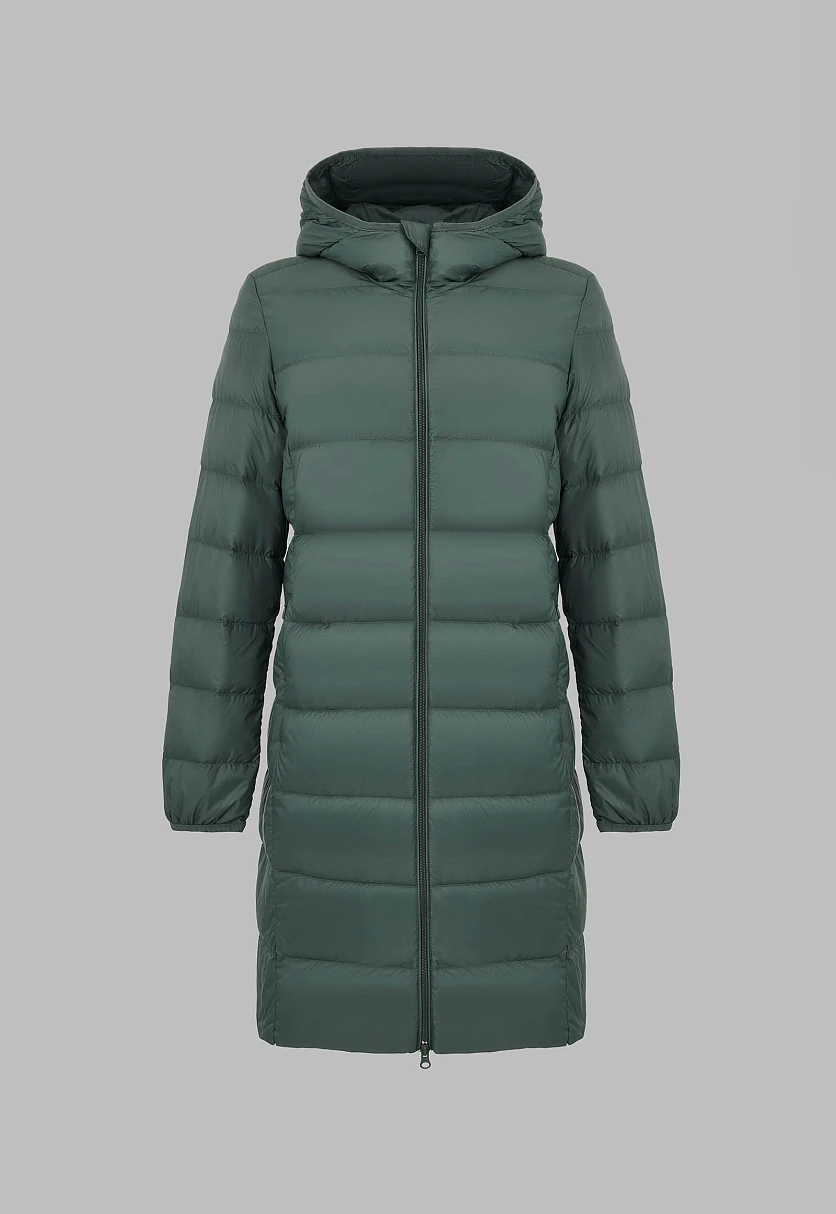 Стеганый пуховик с натуральным пухом, Модель FAF11041, Фото №2