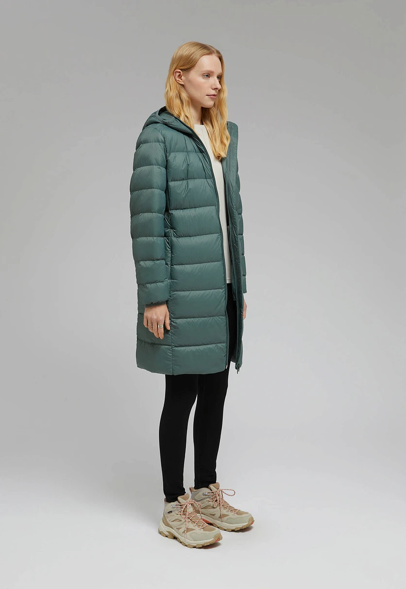 Стеганый пуховик с натуральным пухом, Модель FAF11041, Фото №3